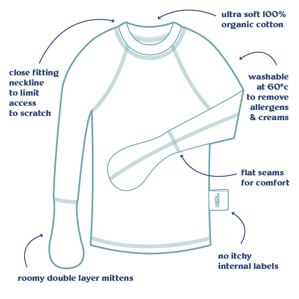 Eczema Scratch Mitten T Eco-Organic  from Cotton Comfort