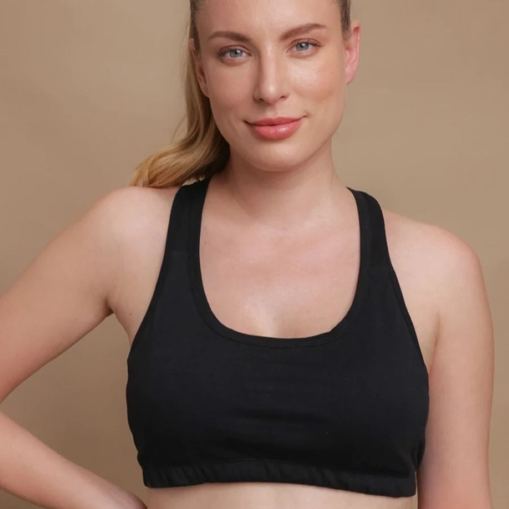 100% organic cotton racer back bra from Cottonique