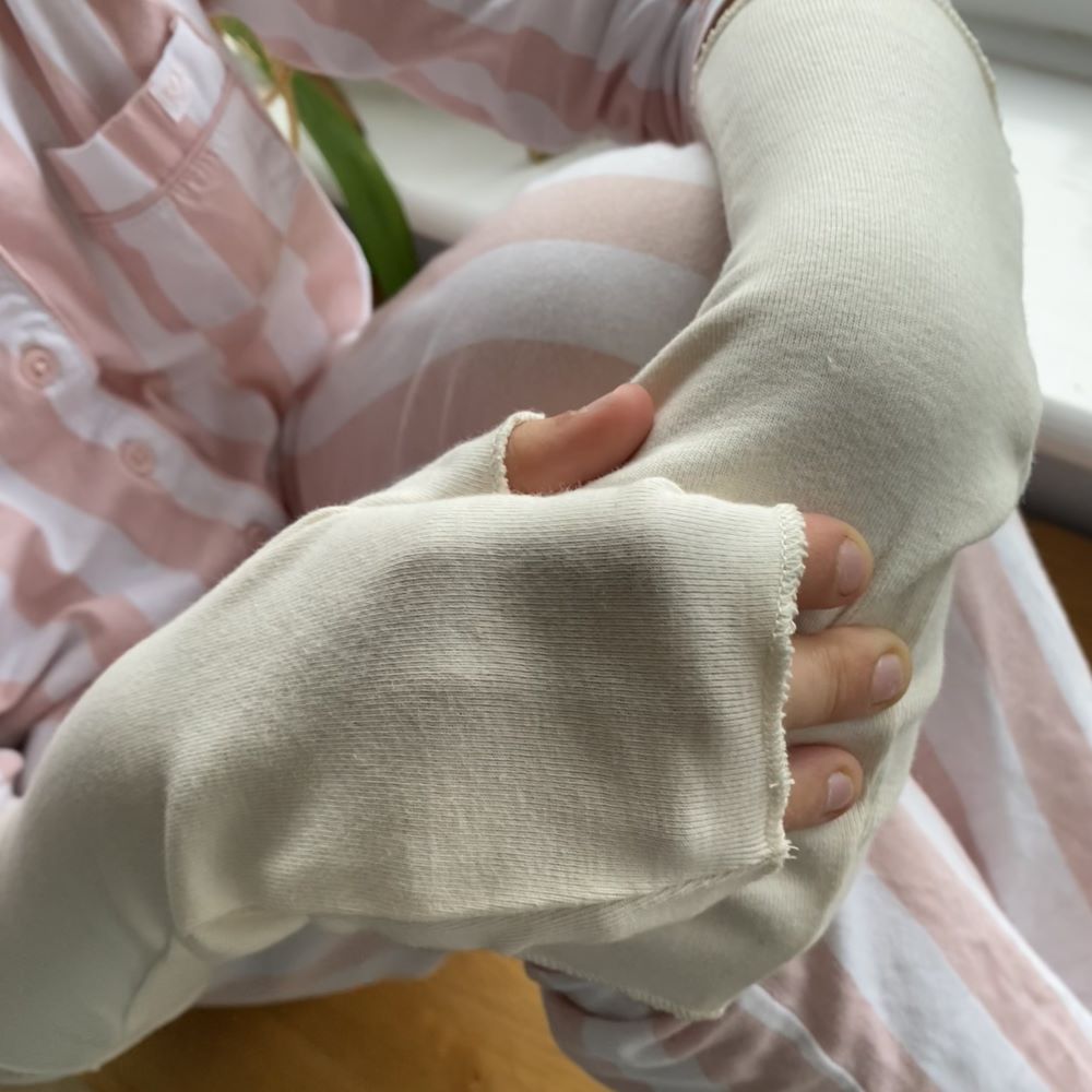 100% organic cotton fingerless gloves from Cotton Comfort