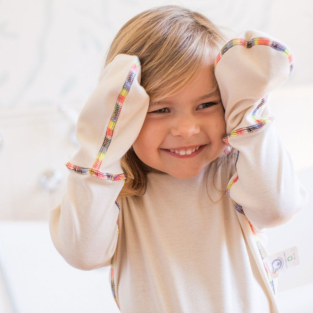Eczema Scratch Mitten PJ  from Cotton Comfort in Natural