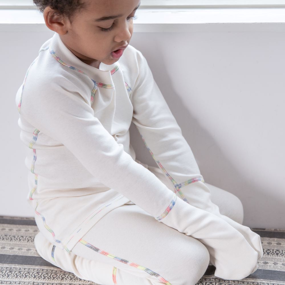 Eco Organic Scratch Mitten T worn with the Ankle Protect PJ Bottom