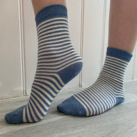 Kids Striped Ankle Socks - 98% Organic Cotton
