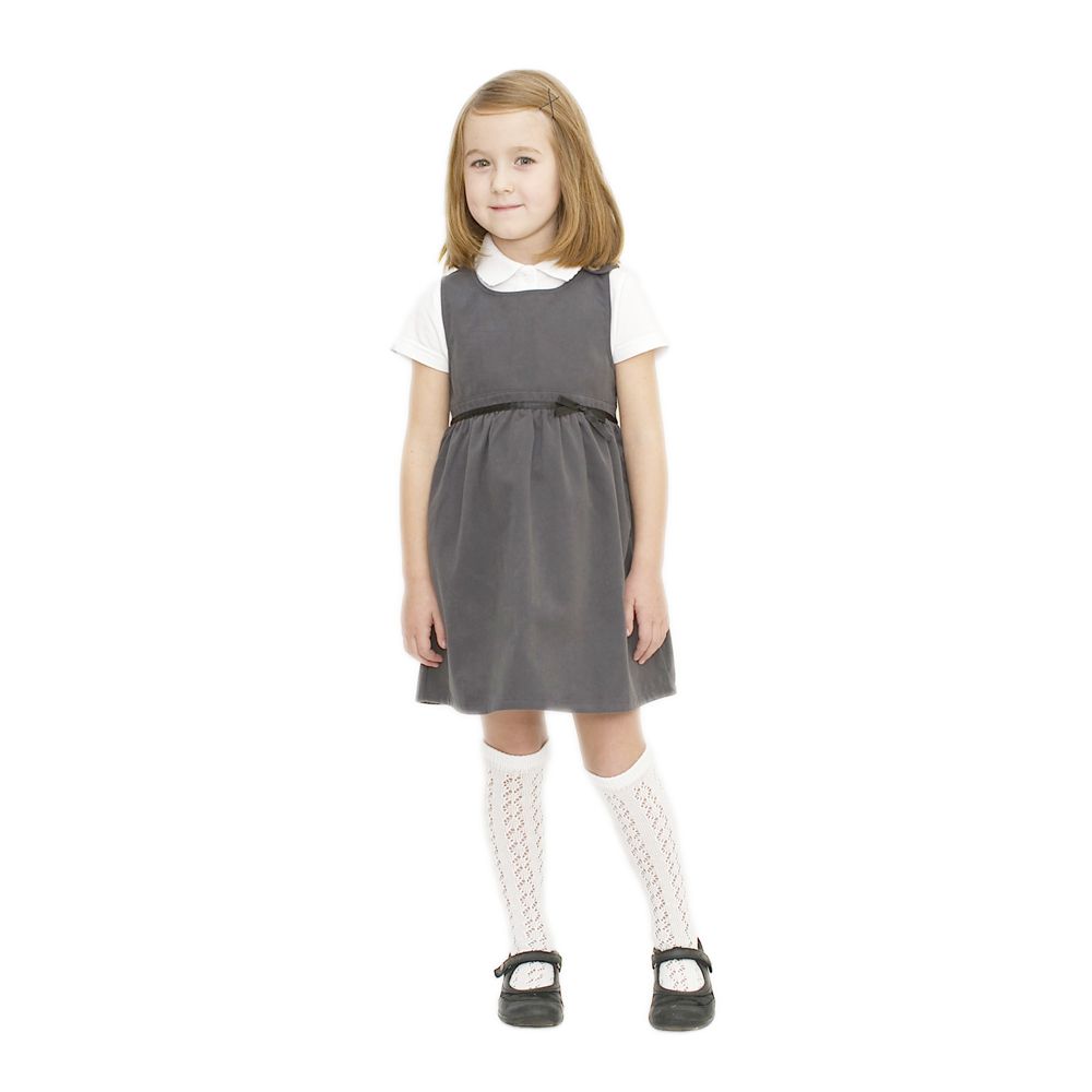 100% organic cotton girls school pinafore