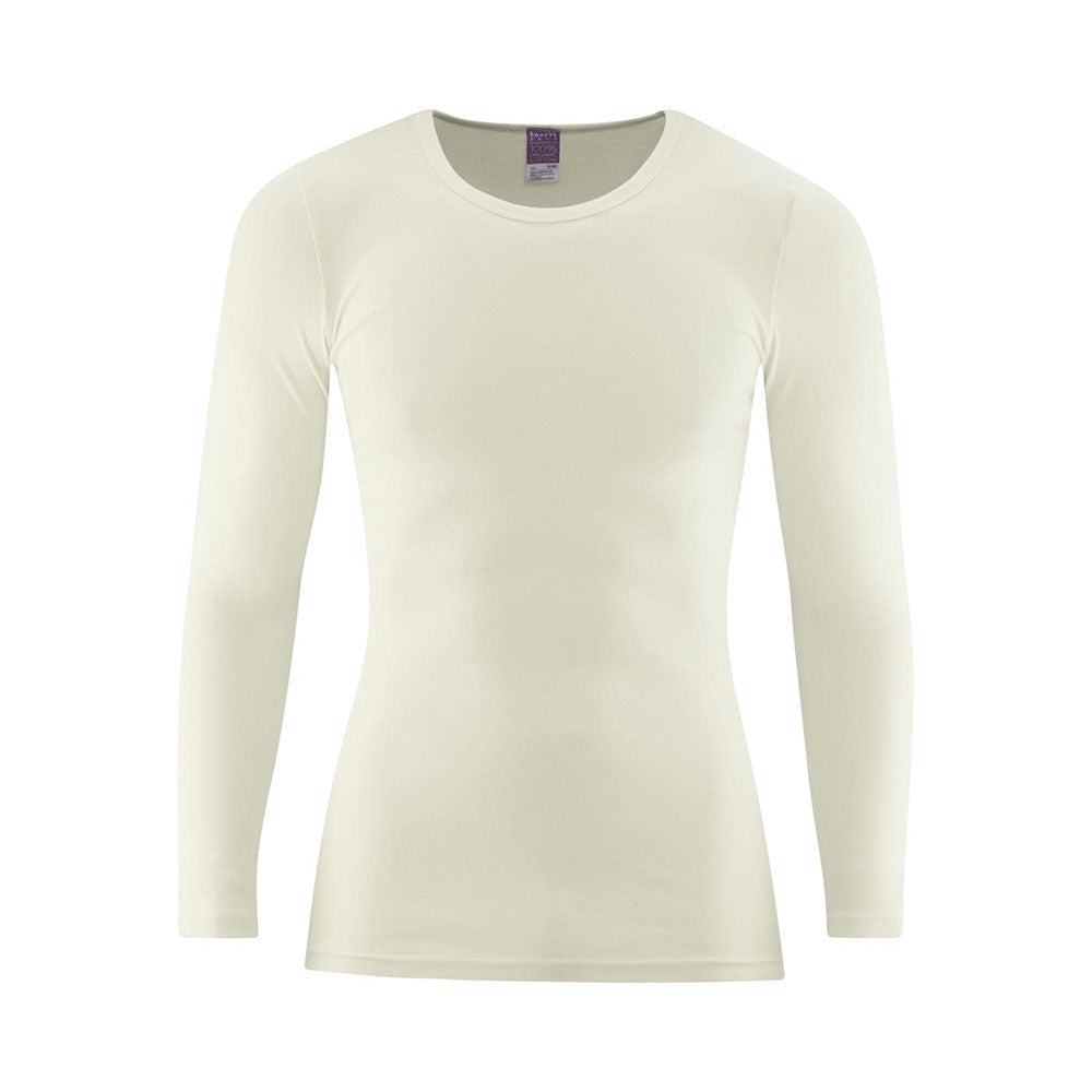 Natural 100% Organic Cotton Long Sleeve Top from Pure Cotton Comfort