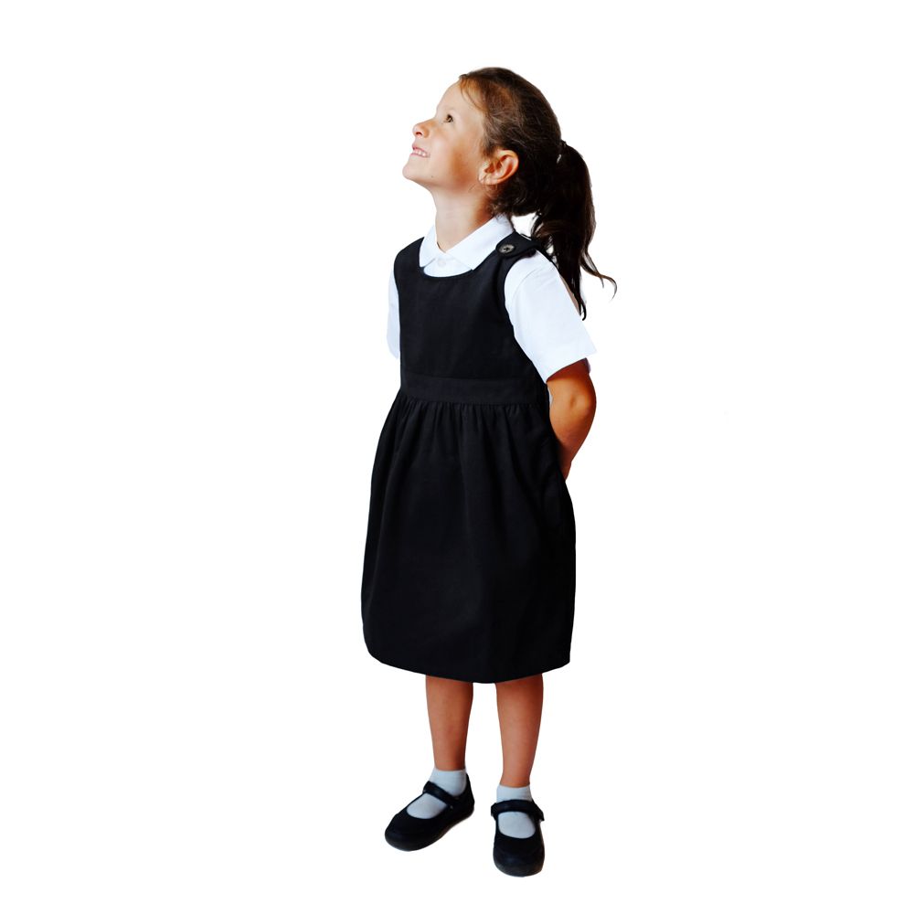100% organic cotton girls school pinafore