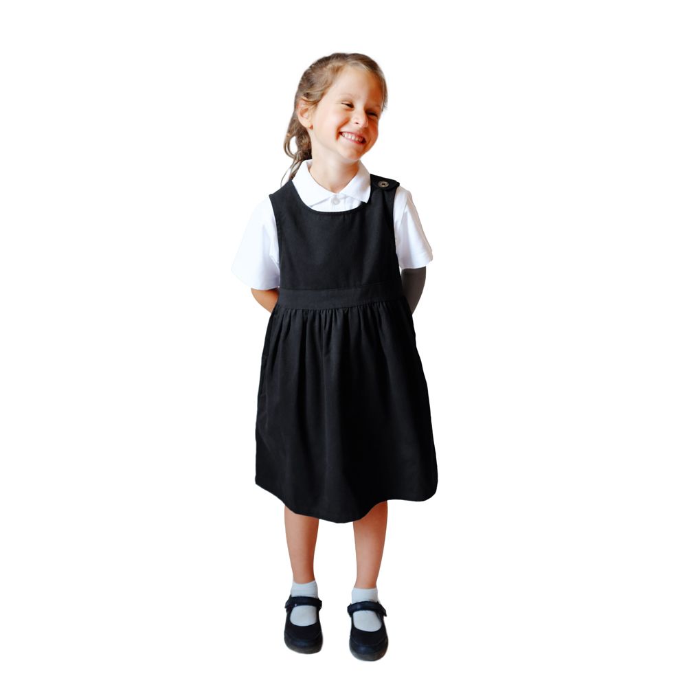 100% organic cotton girls school pinafore