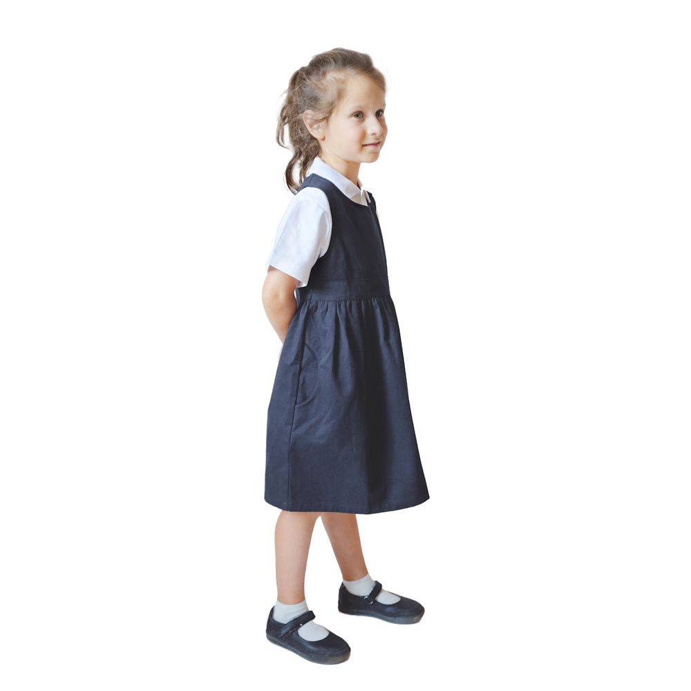 100% organic cotton girls school pinafore