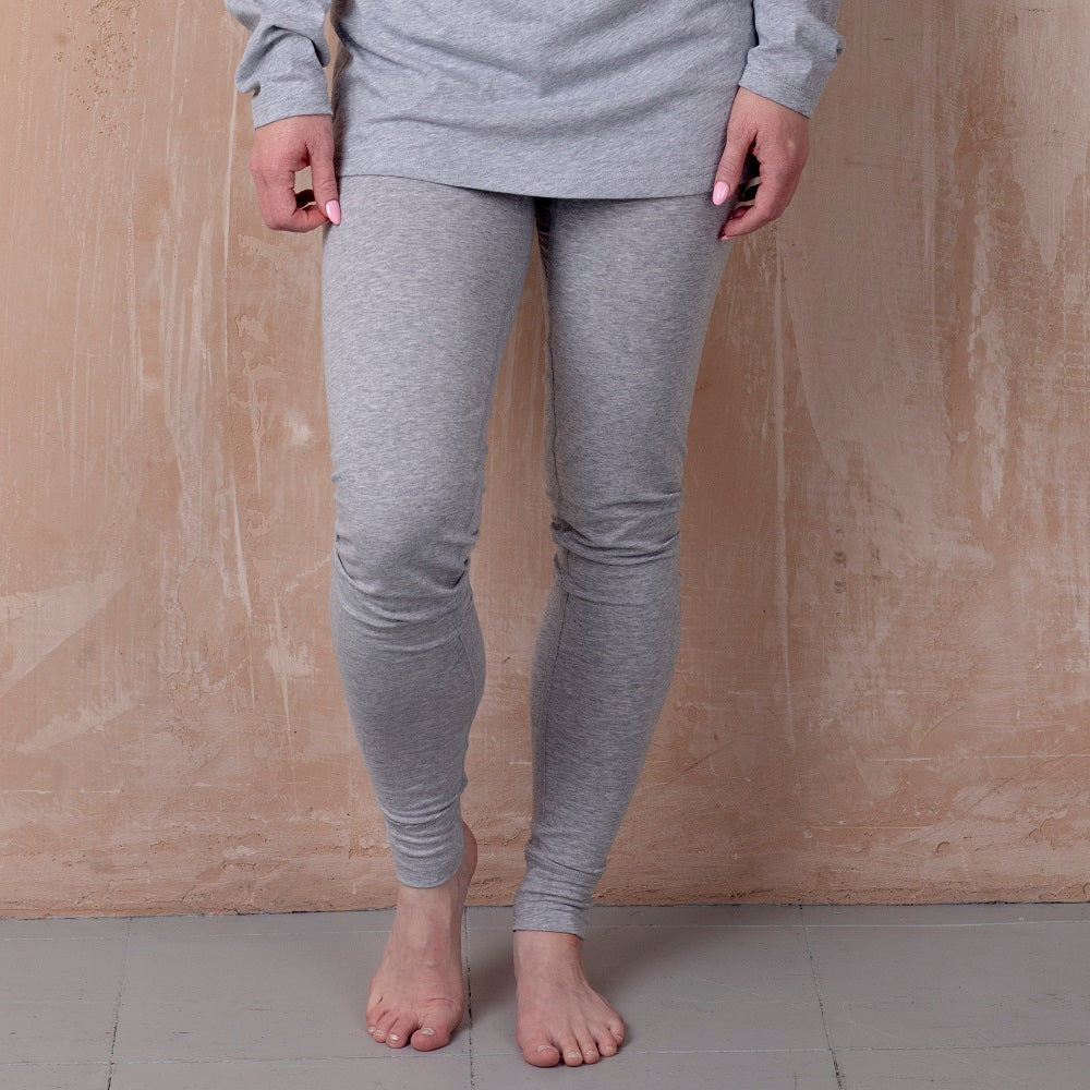 100% Organic Cotton Grey Marl PJ Bottom by Cotton Comfort