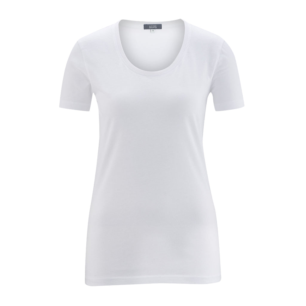 Short sleeve 100% organic cotton T from Living Crafts in white