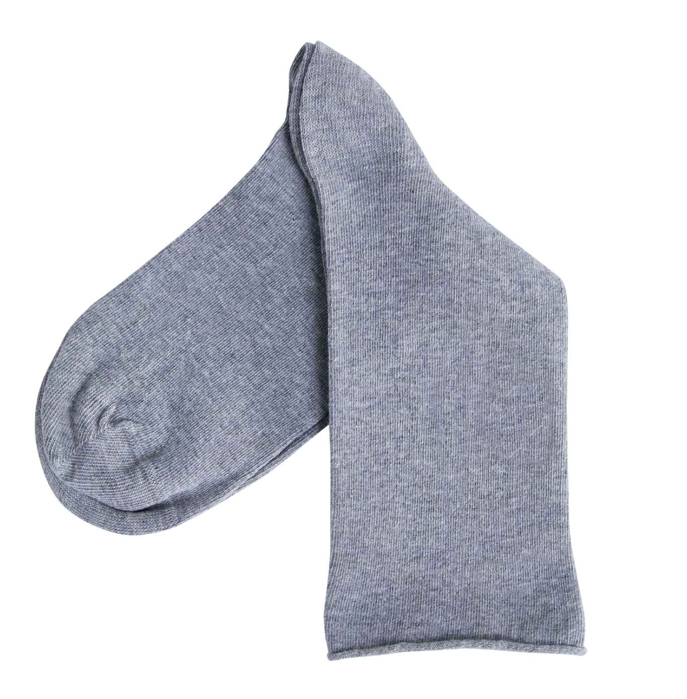 98% organic cotton roll top socks in grey from Albero