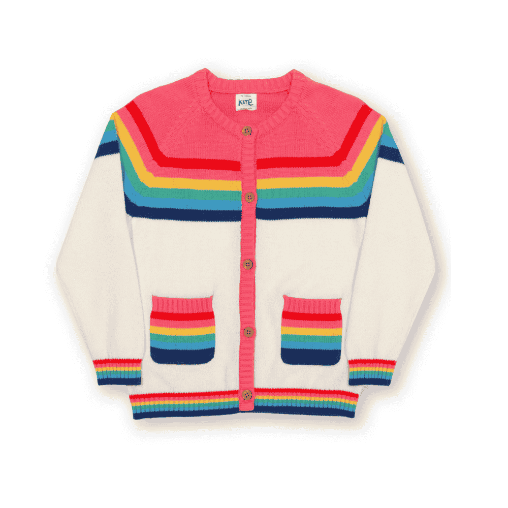 Rainbow cardigan - 100% organic cotton