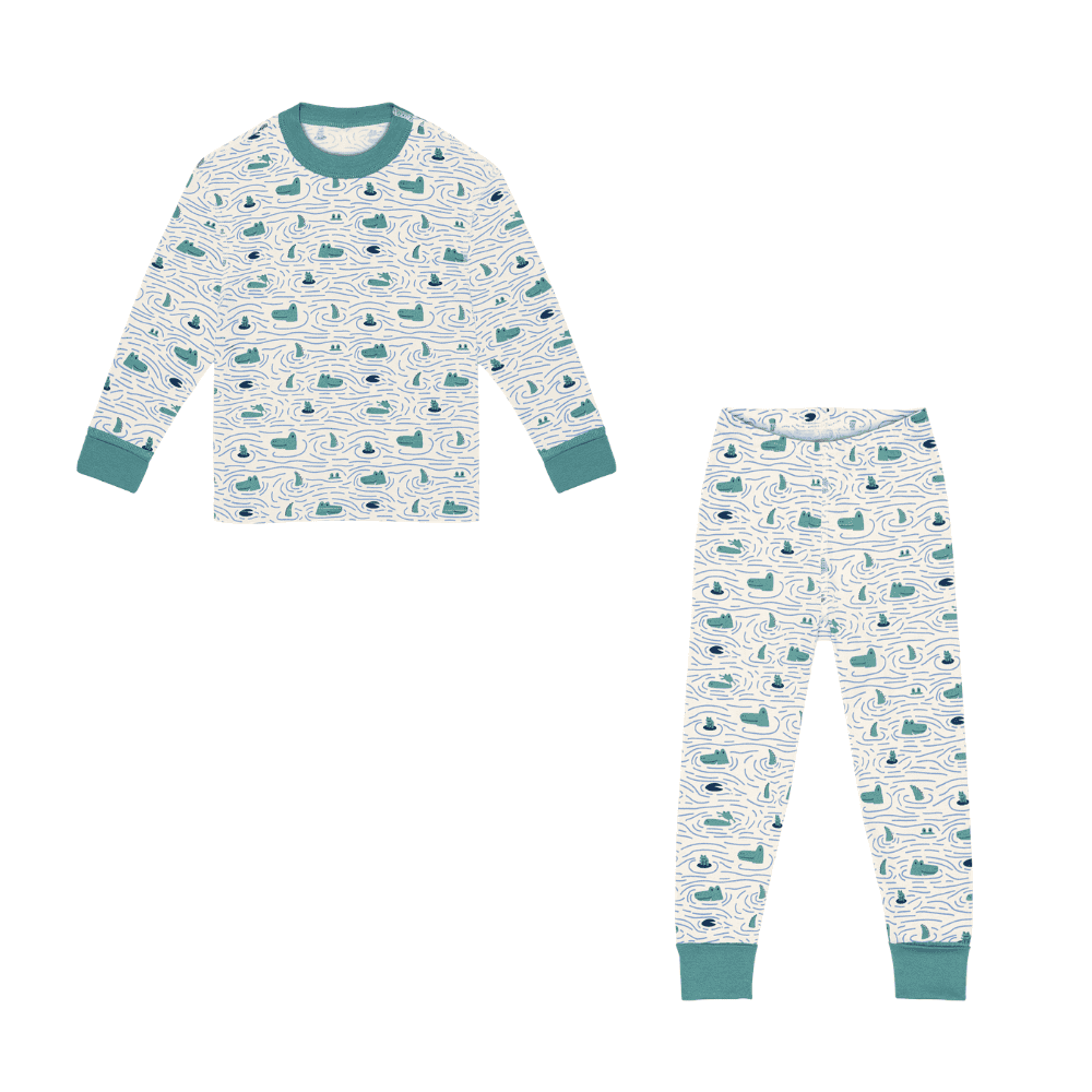 Crocodile Print Anti Scratch PJ set from Cotton Comfort 