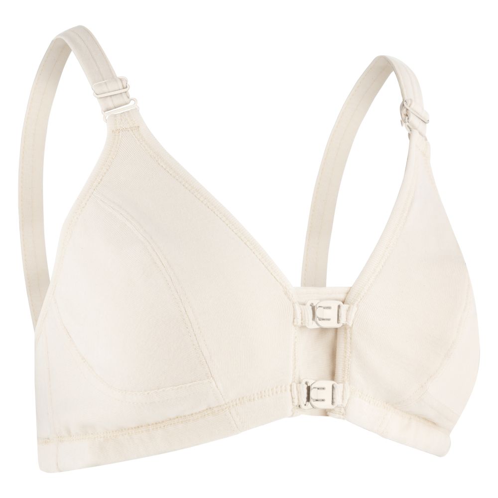 Front fastening bra in natural from Cotton Comfort