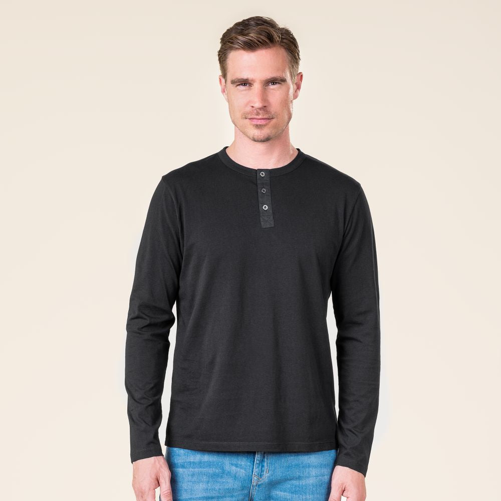 Long sleeve Henley Top from Living Craft