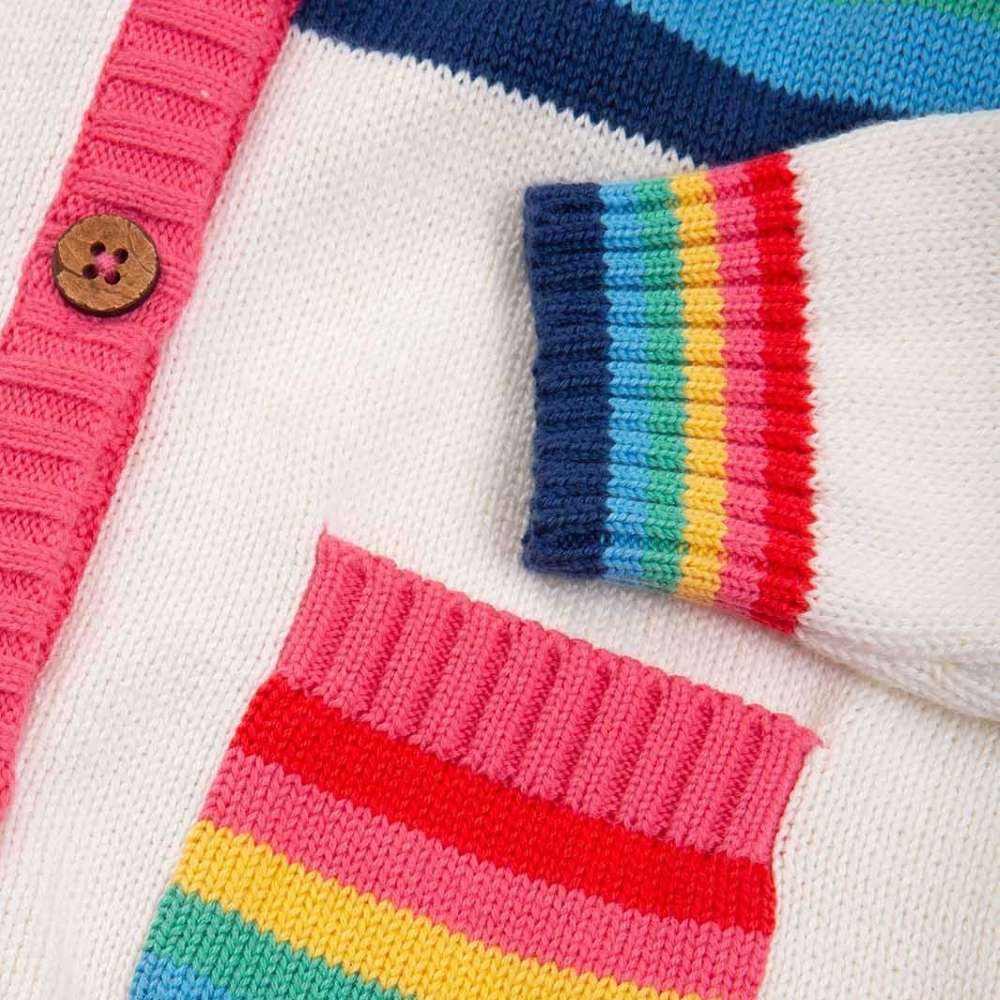 Rainbow cardigan - 100% organic cotton