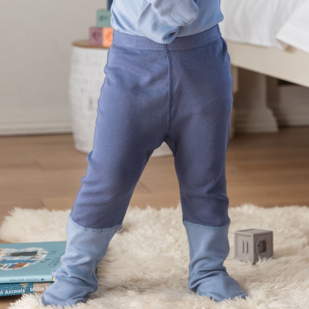 Ankle protect PJ bottoms in coastal blue from Cotton Comfort