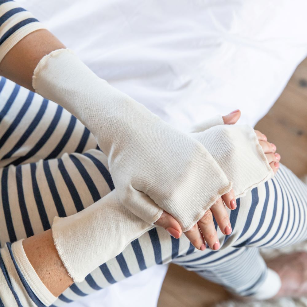 Fingerless Gloves Cotton Mittens For Eczema Fingerless Eczema