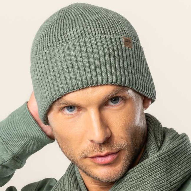 Ribbed Knit Beanie 100% Organic Cotton – Eczema Clothing