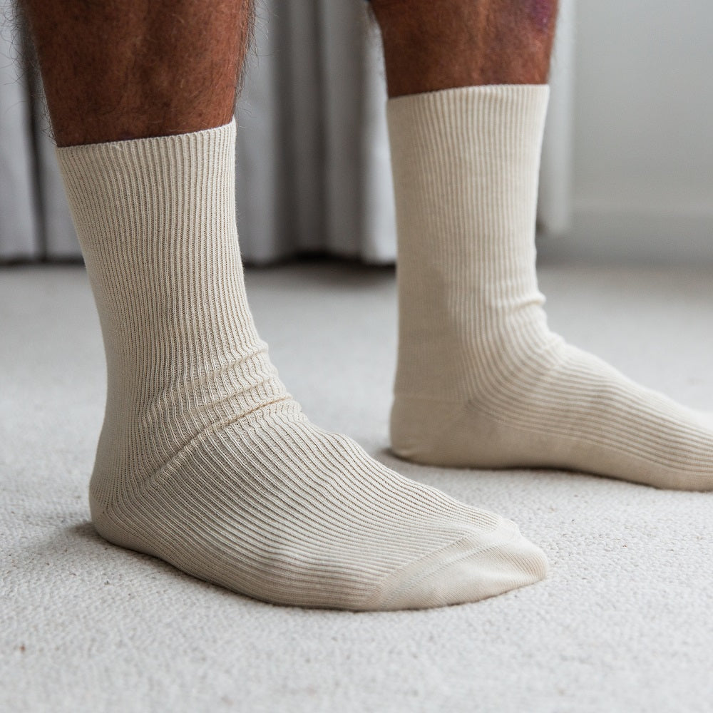 Natural No Elastic 100% Organic Cotton Socks from Pure Cotton Comfort