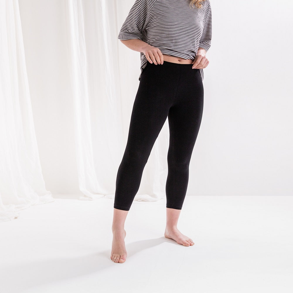 Women's Full Length Cotton Leggings With Elasticated Waist Free