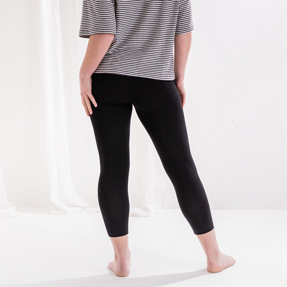 Black 7/8 Leggings - 92% Organic Cotton – Eczema Clothing