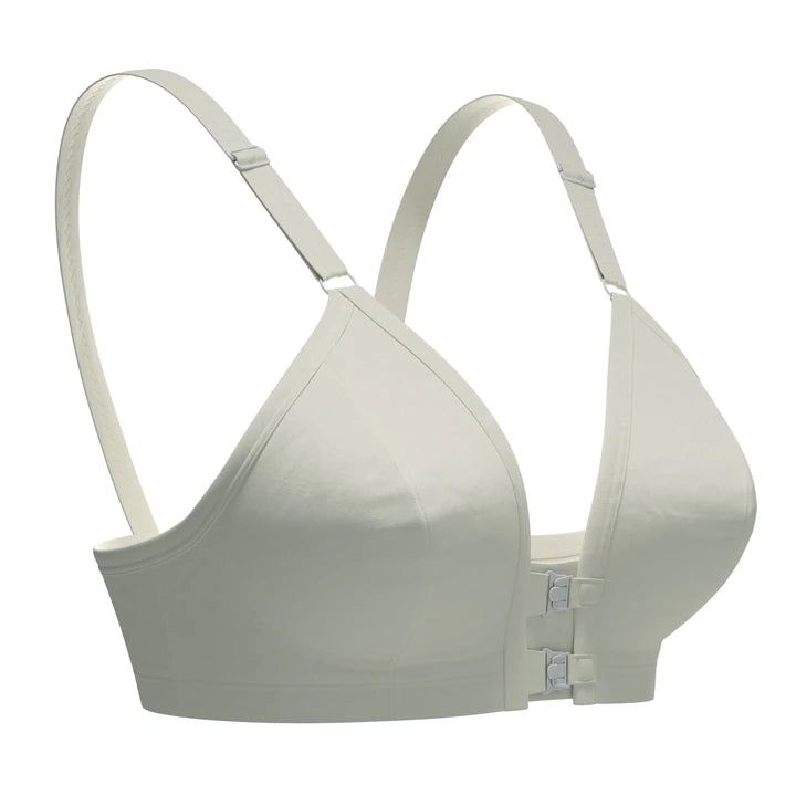 Cottonique Hypoallergenic Organic Cotton Drawstring Bra for Women with Skin  Allergies and Sensitive Skin