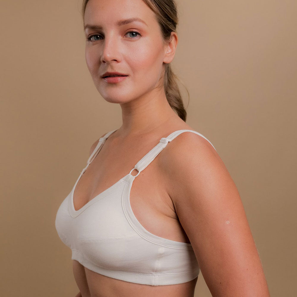 Cottonique Women's Hypoallergenic Side-Tie Bra Made from 100% Organic  Cotton (38C, Natural) at  Women's Clothing store