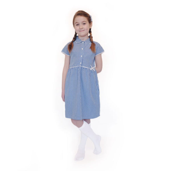 Girls Gingham Checked Summer Dress