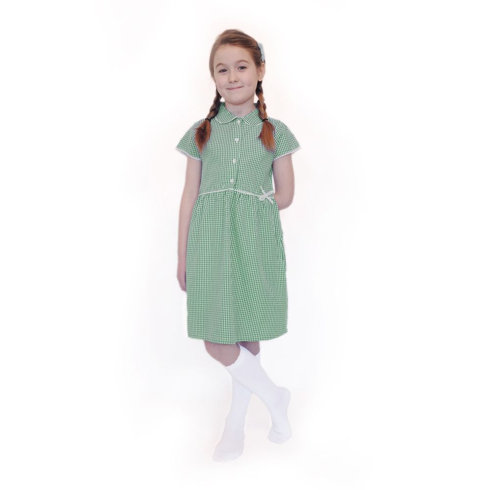 Girls Checked Summer Dress 100% Cotton | Eczema Clothing Girls Checked Summer Dress 100% Cotton | Eczema Clothing