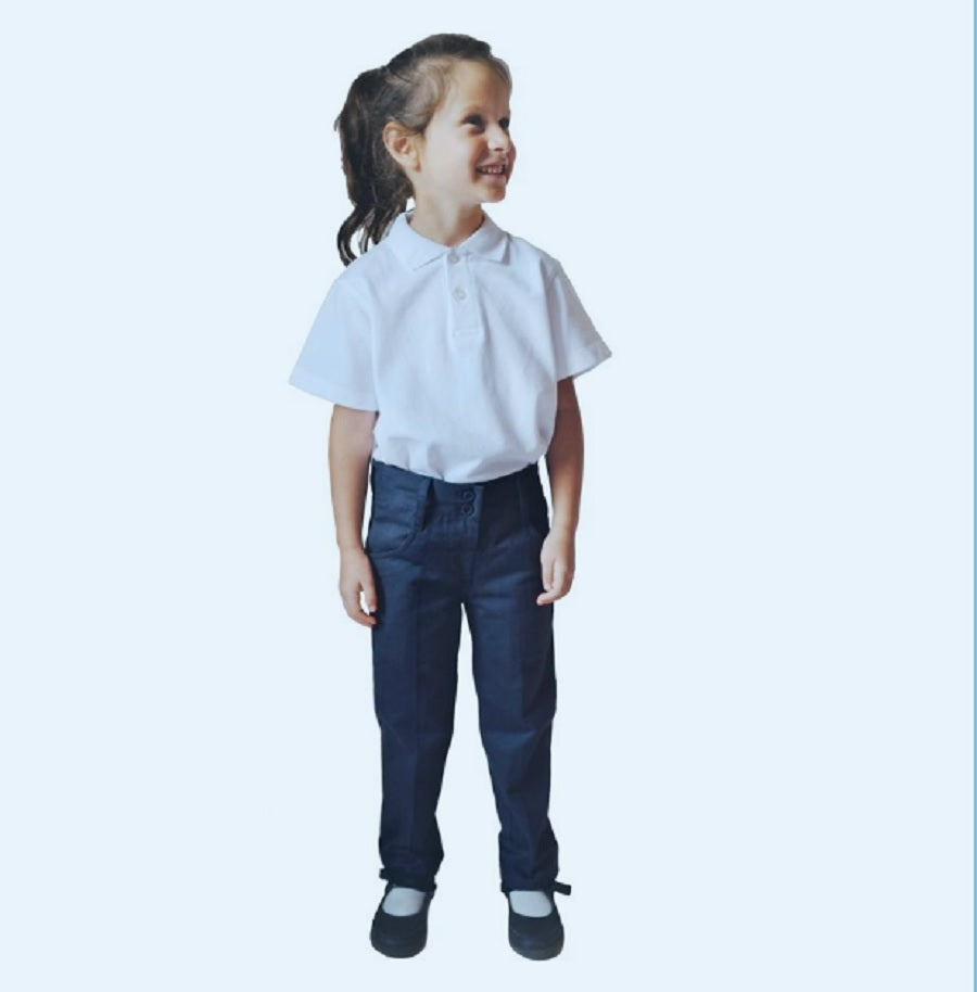 Akiihool School Uniform Pants for Girls Girls' Uniform Bootcut High Waist  Elastic Trousers with Front Buttons (Blue,2-3 Years) - Walmart.com