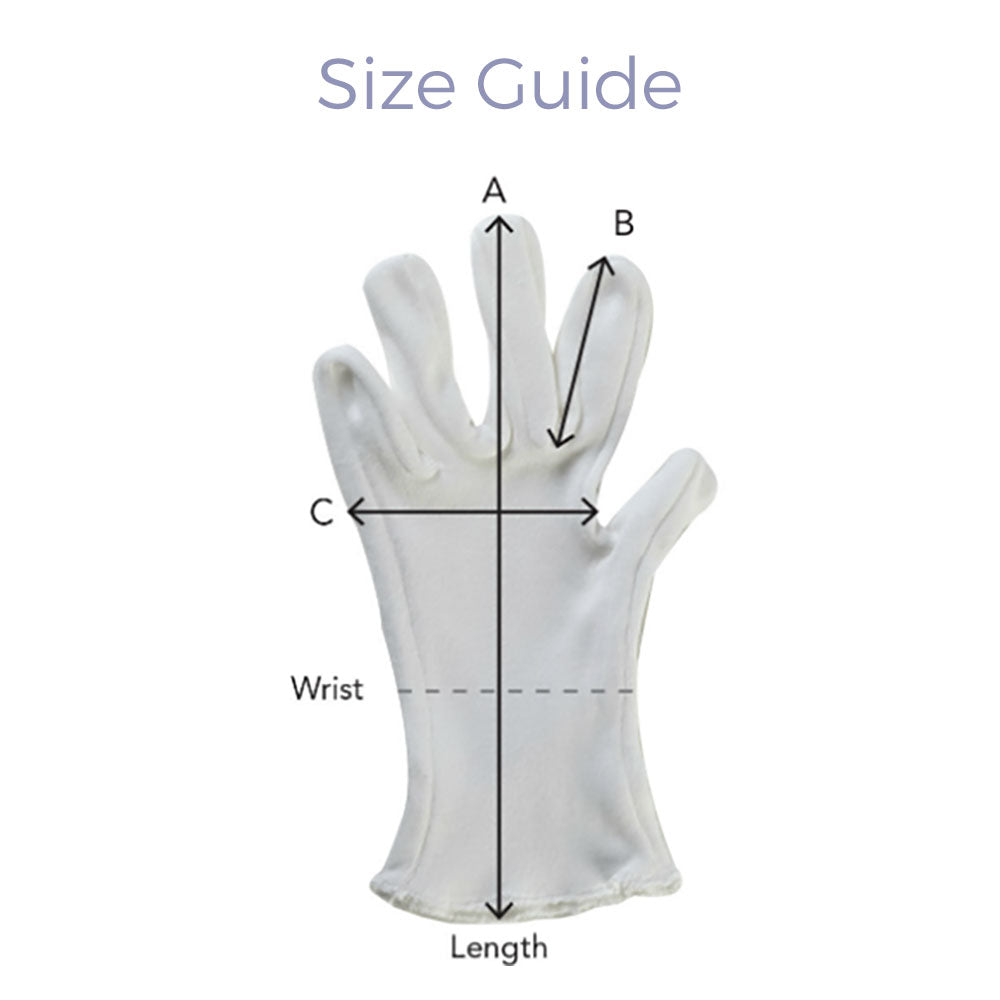 Child's Glove Size guide by Pure Cotton Comfort